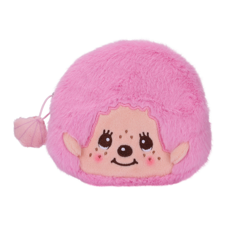 Monchhichi Aquamarine Coin Purse with character design, compact kawaii accessory for coins and small essentials at Jellybeet
