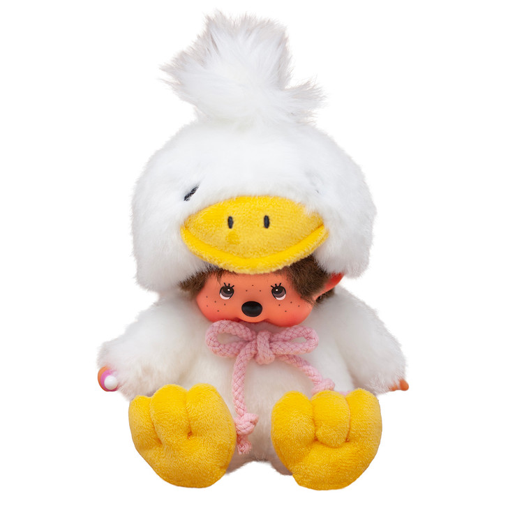 Monchhichi Duck Plush Toy - soft kawaii animal collectible with endearing duck design, perfect for hugging at Jellybeet