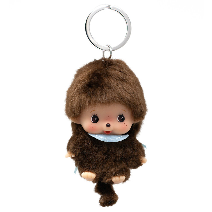 Bebichhichi Boy plush keychain by Monchhichi, soft kawaii character toy in premium plush material at Jellybeet