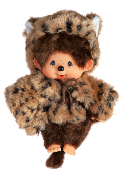 Leopard Hood Girl Plush by Monchhichi | Kawaii Collectible