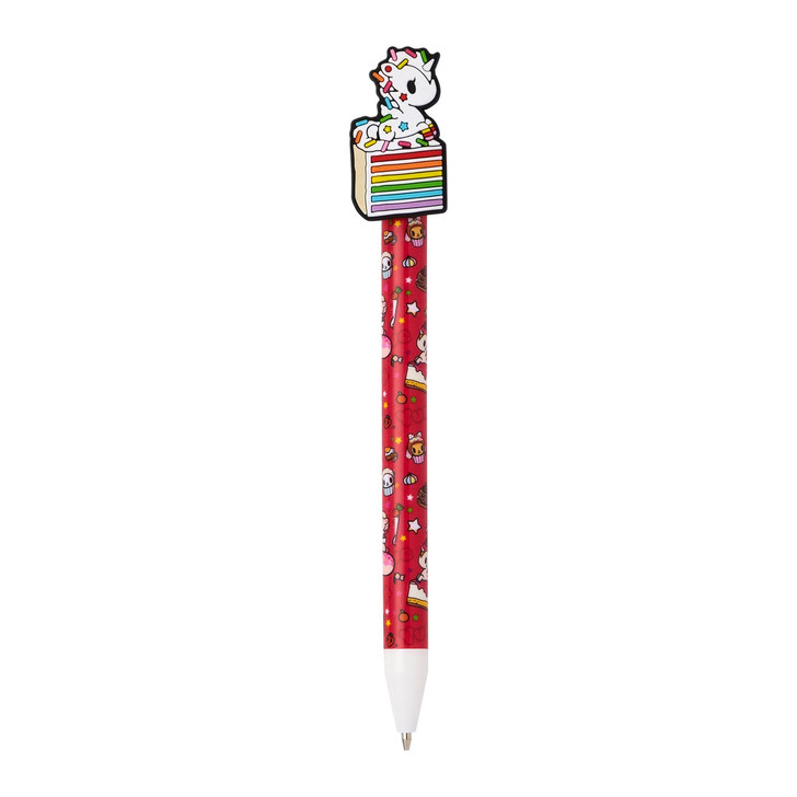 tokidoki Unicorno Cake Mechanical Pencil in red with cupcake designs and 0.5mm lead for students and collectors at Jellybeet