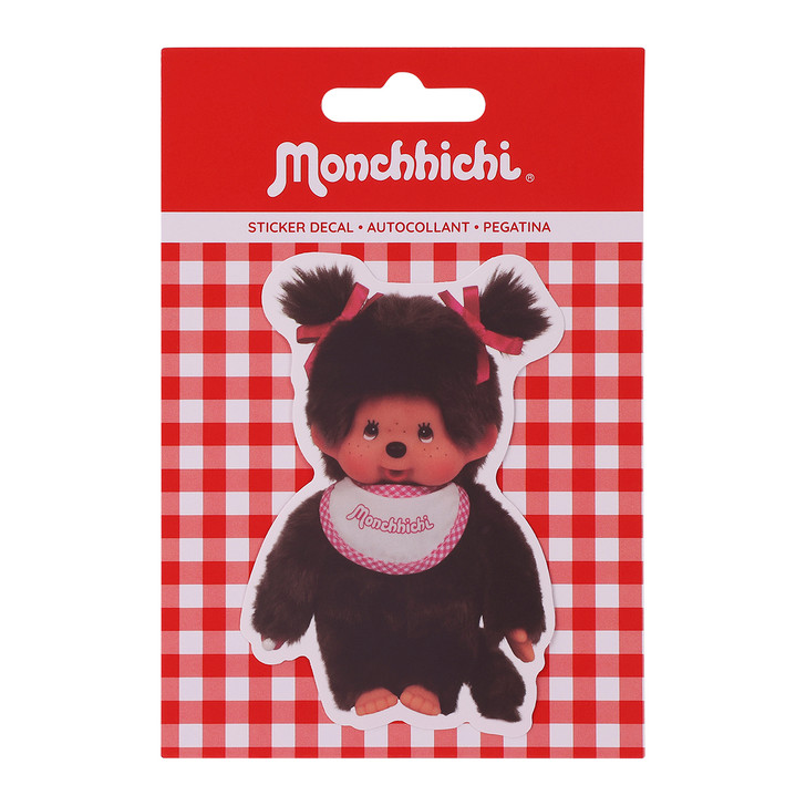 Monchhichi Twin Girl vinyl sticker decal with colorful kawaii character design for laptops and notebooks at Jellybeet