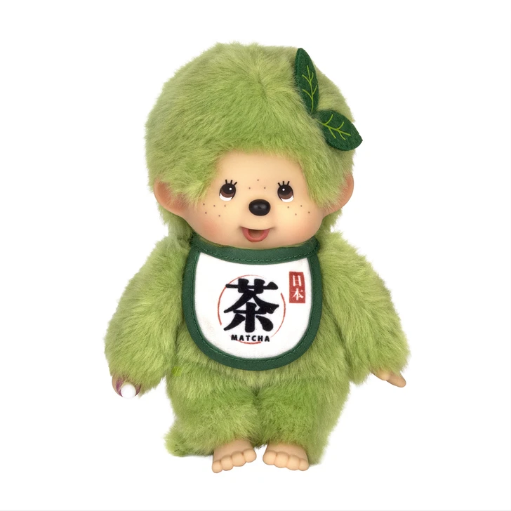 Monchhichi Matcha Boy plush doll with soft fabric and classic kawaii character design for collectors and kids at Jellybeet