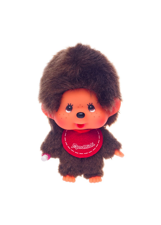 Monchhichi Mini Doll Boy With Big Head and Pacifier Plush - Front Angle