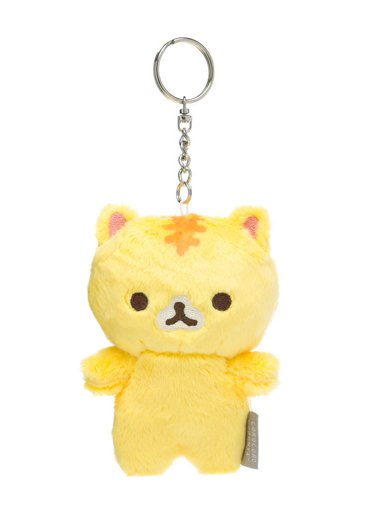 Corocoro Coronya Yellow Cat Plush Keychain - Front Angle