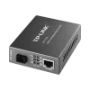 TP-LINK MC112CS - Convertidor de Fibra Óptica WDM Monomodo con 1 puerto RJ45 10/100 Mbps y 1 puerto SC/UPC 100 Mbps / Hasta 20 Km /Plug and Play