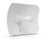 UBIQUITI LiteBeam M5 LBE-M5-23 - Radio (CPE) airMAX M5 operando en 5 GHz (5150 - 5875 MHz) con antena integrada de 23 dBi y potencia de transmisión de 25 dBm. Cuenta con 1 puerto Ethernet (10/100), ofrece un rendimiento de hasta 100 Mbps.