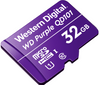 WESTERN WDD032G1P0C- Memoria de 32GB Micro SDHC/ Linea Purple/ Clase 10 U1/ Lectura 50MB/ Escritura 40MB/ Especializada para Videovigilancia
