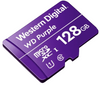 WESTERN WDD128G1P0C- Memoria de 128GB Micro SDXC/ Linea Purple/ Clase 10 U1/ Lectura 50MB/ Escritura 40MB/ Especializada para Videovigilancia