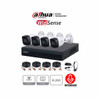 DAHUA KITXVR1B04-I+HFW1200CMA -Kit de 4 canales con cámaras de 2MP y audio. Incluye DVR Cooper-I WizSense con IA y H.265+, 4 cámaras metálicas con micrófono integrado.
