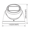 DAHUA HDW2802T-Z-A - Camara Domo Eyeball 4K Starlight/ 8 Megapixeles/ Lente Motorizado 3.7 mm -11 mm
