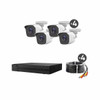 KIT TurboHD 1080p / DVR 4 canales / 4 Cámaras Bala de Metal / H.265+ / 1 Fuente de Poder Profesional / Accesorios de Instalación 
