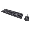 MANHATTAN 178464 Kit Teclado Alámbrico y mouse óptico, USB, Negro cableados diseñados para mejorar su productividad.