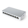 TP-LINK TL-SF1008D SWITCH DESKTOP 8-PORT 10/100 Mbps, los 8 puertos soportan MDI/MDIX automático, lo que le evita tener que preocuparse de qué cable debe utilizar: sólo tiene que enchufarlo y listo.