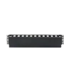 LINKEDPRO LP-ORG-02 Organizador de Cables Horizontal de 2U para Rack de 19", Fabricado en Polímero Resistente a Deformaciones y Rayones, Pintura negra electrostática para mayor durabilidad Material de plástico ABS resistente 