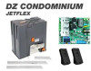 E06294000 CORREDIZO DZ CONDOMINIUM JET FLEX - 3/4 HP 80 CICLOS- HASTA 1000KG CONJ AUTO MOVIMIENTO SP HIBRIDA BIV 60HZ (3 CREMALLERAS INDUSTRIAL DE 1000MTS Y 2 CONTROLES) Z17 - ALIMENTACION 220V 127V - TRIFASICO 245W  