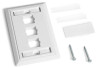 COMMSCOPE M13L-262 Kit de Placa Frontal - 3 Cavidades -  Color Blanco  - RJ45 - Serie M - 115.82x71.37x7.36mm 
