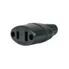 VOLTECK CO-H 46123 Contactos de PVC - Tensión / Corriente: 127 V / 15 A - Bolsa de 2 piezas - Polarizado - Para Interior - Color Negro