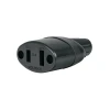 VOLTECK CO-H 46123 Contactos de PVC - Tensión / Corriente: 127 V / 15 A - Bolsa de 2 piezas - Polarizado - Para Interior - Color Negro