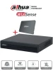 DAHUA XVR1B04-I-SSD - DVR de 4 canales 1080p Lite/ Con disco SSD de 512GB Especial para Videovigilancia/ S-XVR Series/ WizSense/ H.265+/ 4 canales con SMD Plus/ Búsqueda inteligente (Humanos y vehículos)