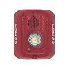 SYSTEM SENSOR P2RLEDSP Sirena con Lampara LED Estroboscópica/ 2 hilos/ Montaje en Pared / Color Rojo/ Configuración Estroboscópica Seleccionable