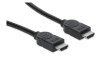 MANHATTAN 306133 Cable HDMI de Alta Velocidad / 4K@30Hz, 3D, HDMI Macho a HDMI Macho, Blindado, Negro, 5 m (16.5 ft.)