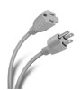 STEREN EXT-3X16-3GR Extensión polarizada para uso rudo, de 3 m SOPORTA HASTA 13A FABRICADA CON CABLE DE 3X16 AWG 2 CAPAS DE AISLAMIENTO EN PVC COLOR GRIS PARA MAXIMA RESISTENCIA 