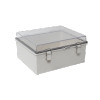 PRECISION PST-1929-14ET Gabinete Plástico ABS, Puerta Transparente, Uso en Intemperie IP66 (190 x 290 x 140 mm) cierre por Broche Inoxidable y Permite Cerrado con Candado y Llave (Perno 5mm) No Incluido