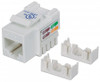 INTELLINET 210355 JACK UTP CAT5E,  DE IMPACTO RJ-45,(KEYSTONE)BLANCO, diseñado para ofrecer una conexión eficiente en redes de datos.