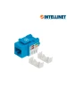 INTELLINET 210737 - Jack RJ45 CAT6 Keystone / de impacto 110 / color azul 