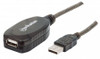 MANHATTAN 151573 CABLE DE EXTENSION ACTIVA USB-A Macho - USB-A Hembra, 10 Metros de alta velocidad.