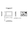 DAHUA VTH2621G-P - Monitor IP táctil de 7" en negro, Serie Lite, ideal para interiores. Soporta PoE estándar, hasta 4 cámaras de entrada y 4 monitores adicionales. Incluye modo No Molestar, 6 entradas/salidas de alarma, y compresión H.265