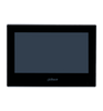 DAHUA VTH2621G-P - Monitor IP táctil de 7" en negro, Serie Lite, ideal para interiores. Soporta PoE estándar, hasta 4 cámaras de entrada y 4 monitores adicionales. Incluye modo No Molestar, 6 entradas/salidas de alarma, y compresión H.265