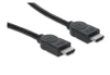 MANHATTAN 306133 Cable HDMI de Alta Velocidad / 4K@30Hz, 3D, HDMI Macho a HDMI Macho, Blindado, Negro, 5 m (16.5 ft.)