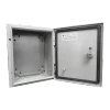 PRECISION PST-3040-20A GABINETE ACERO IP66 Uso en Intemperie (300 x 400 x 200 mm) con Placa Trasera Interior de Metal y Compuerta Inferior Atornillable (Incluye Chapa y Llave T).
