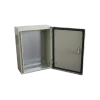 PRECISION PST-3040-20A GABINETE ACERO IP66 Uso en Intemperie (300 x 400 x 200 mm) con Placa Trasera Interior de Metal y Compuerta Inferior Atornillable (Incluye Chapa y Llave T).