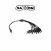 SAXXON PSUWB10 - Divisor de Energía para 8 Cámaras/ 1 Conector Hembra + 8 Conectores Macho/ 2.1 mm. Cable tipo pulpo para suministro y distribución de corriente eléctrica para 8 cámaras de CCTV , desde una sola fuente de energía.