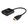STEREN 208-151 CONVERTIDOR HDMI A VGA, Conecta equipos con salida HDMI® a pantallas o monitores que solo tengan entrada VGA Soporta alta definición HD 1080p. Soporta protocolo HDCP: Compatible con cualquier Blu-ray.
