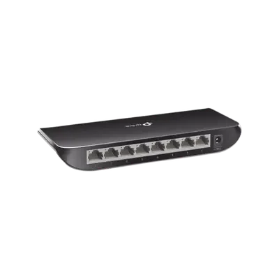 TP-LINK TL-SG1008D Switch de escritorio 8 puertos 10/100/1000 Mbps. Ahorro de energía hasta un 80% Tecnología Green Ethernet, solución ecológica Compatible con auto MDI/MDIX sin configuración Diseño de montaje en escritorio o pared. 