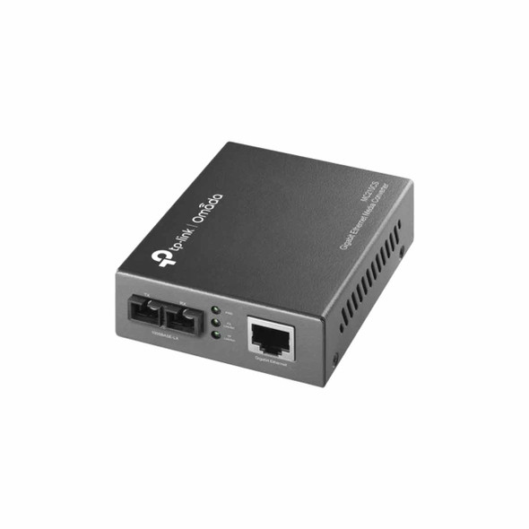 TP-LINK MC210CS CONVERTIDOR FIBRA OPTICA Monomodo con 1 puerto RJ45 10/100/1000 Mbps y puerto de fibra óptica SC 1000 Mbps. Alcance de hasta 20 km. Plug and play.