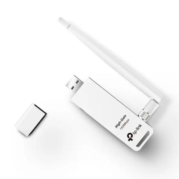 TP-LINK TL-WN722N Adaptador USB Inalámbrico de Alta Sensibilidad WLAN,150 Mbps,Banda 2.4 GHz