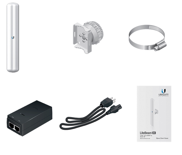 UBIQUITI LITEBEAM AC LAP-120 - Radio con antena integrada Airmax AC 5.8GHz para exterior con antena sectorial de 16 dBi y 120 grados de apertura. Potencia de transmisión de 25 dBm y rendimiento de hasta 450 Mbp.