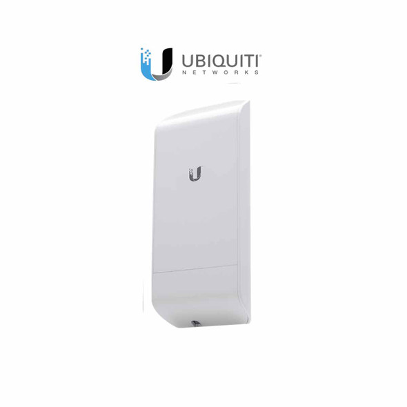 UBIQUITI NANOSTATION LOCOM2 - Radio con antena integrada Airmax 2.4GHz para uso en exteriores con tecnología MIMO. Cuenta con un panel de antena de 8 dBi y una potencia de transmisión de 23 dBm, ofrece un rendimiento de hasta 150 Mbp.