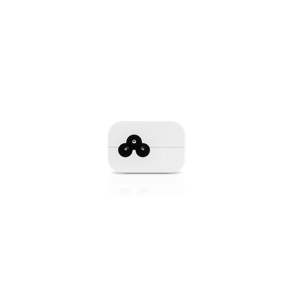 UBIQUITI POE-24-7W-G-WH - Inyector PoE Gigabit con protección contra descargas, alimentación de 24V DC a 0.3A y capacidad para reset remoto.