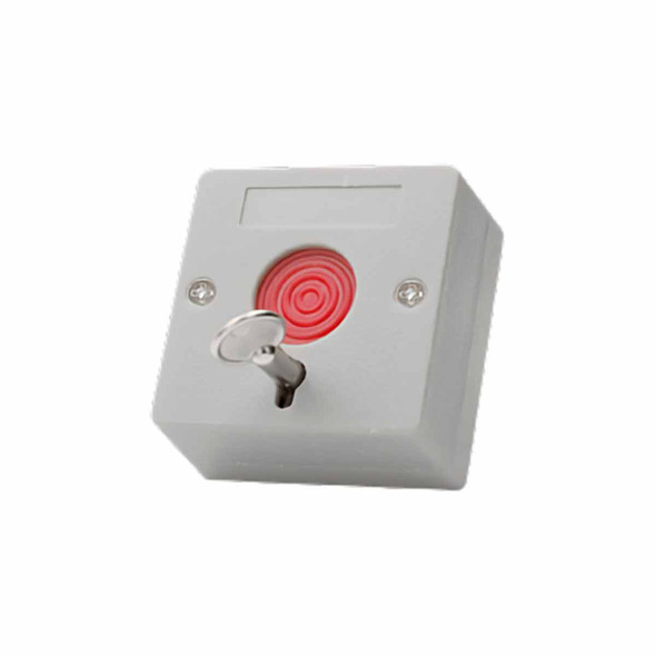 ACCESSPRO ACCESSPA53 Botón de Pánico a Prueba de Fuego /Tamaño Compacto para Fácil Instalación. Botón de pánico para emergencias con sistema de alarma, Restablecimiento fácil con llave incluida.
