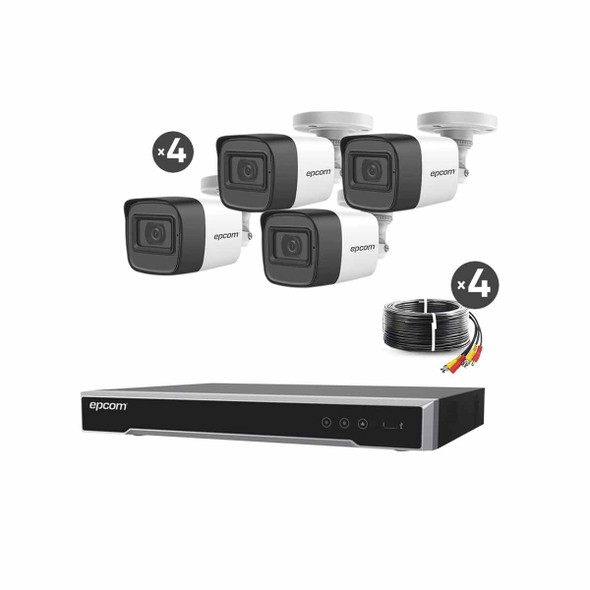 B50-KIT-MIC Kit TURBOHD 5 Megapixel / DVR 4 Canales / 4 Cámaras de 5 MP