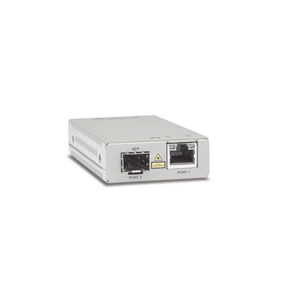 Convertidor de medios Gigabit Ethernet a fibra óptica con puerto SFP