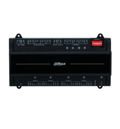 DAHUA ASC2202C-D - Control de Acceso gestiona 2 puertas y 4 lectoras, admite 100,000 usuarios, 3,000 huellas y 500,000 registros. Con Interlock, Anti-passback, desbloqueo remoto y conectividad TCP/IP; RS-485 y Wiegand.