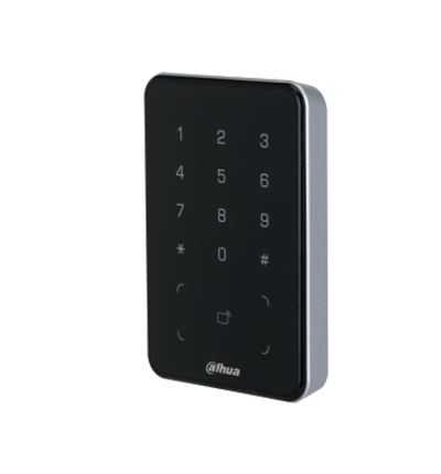 DAHUA ASR2101A-D - Lectora de Tarjetas ID con Teclado para Panel de Control de Acceso/ Uso Exterior/ Soporta Comunicación Wiegand y RS-485/ Modos de desbloqueo: Tarjeta y Codigo/ Alarma Anti-manipulación/ IP66/ Zumbador e Indicador de Aviso