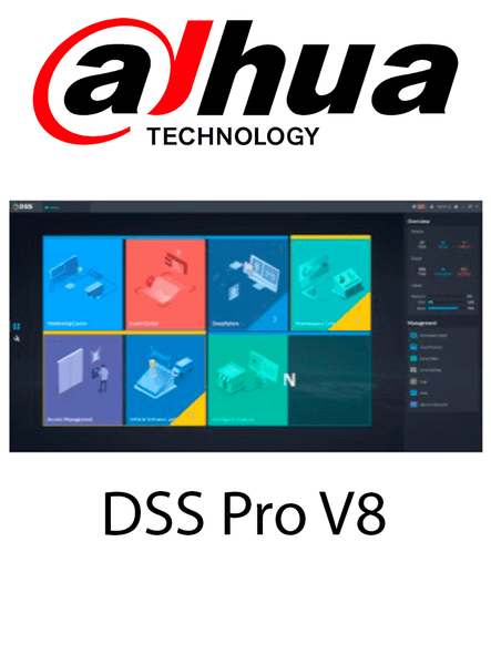 DAHUA DHI-DSSPro8-Video-Base-License - Paquete básico de videovigilancia DSS Professional V8 